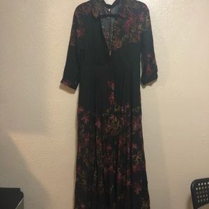 Free People floral maxi dress